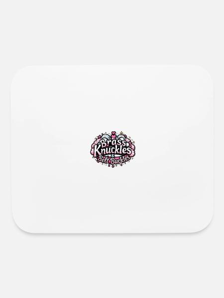 Brass Knuckles & Belt Buckles Girly Graphic - Mouse pad Horizontal - white - Front