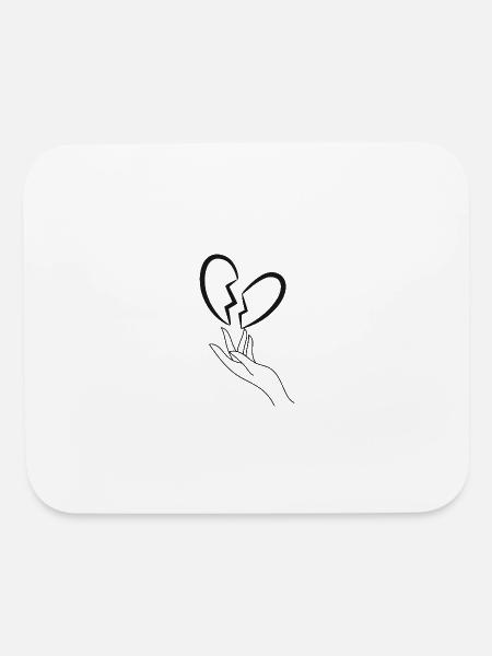 Broken Heart - Mouse pad Horizontal - white - Front