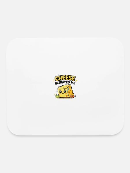 Cheese Betrayed Me - Mouse pad Horizontal - white - Front