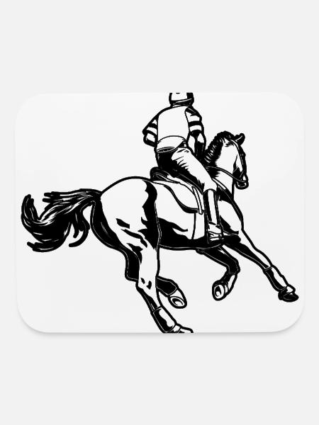 Equestrian - Mouse pad Horizontal - white - Front